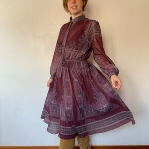 Vintage Lady Carol Pleated Dress – Funky Western Retro Vibes